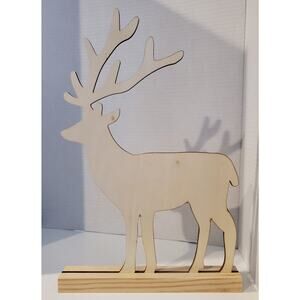 Reindeer Paintable Wooden Figure